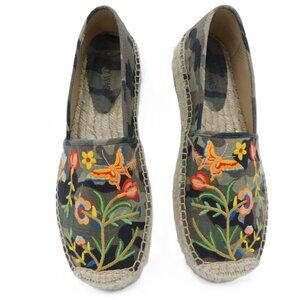 Johnny Was Embroidered Espadrilles | Flowers | Camo | GUC | 7